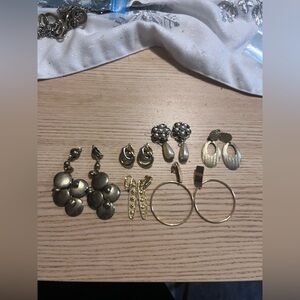 Lot of 6 pairs of clip-on earrings